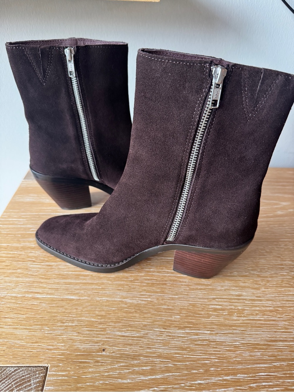 NWOB! MADEWELL Women’s The Idris Side-Zip Ankle Boot Coffee Bean Suede Size 9 - Picture 10 of 15